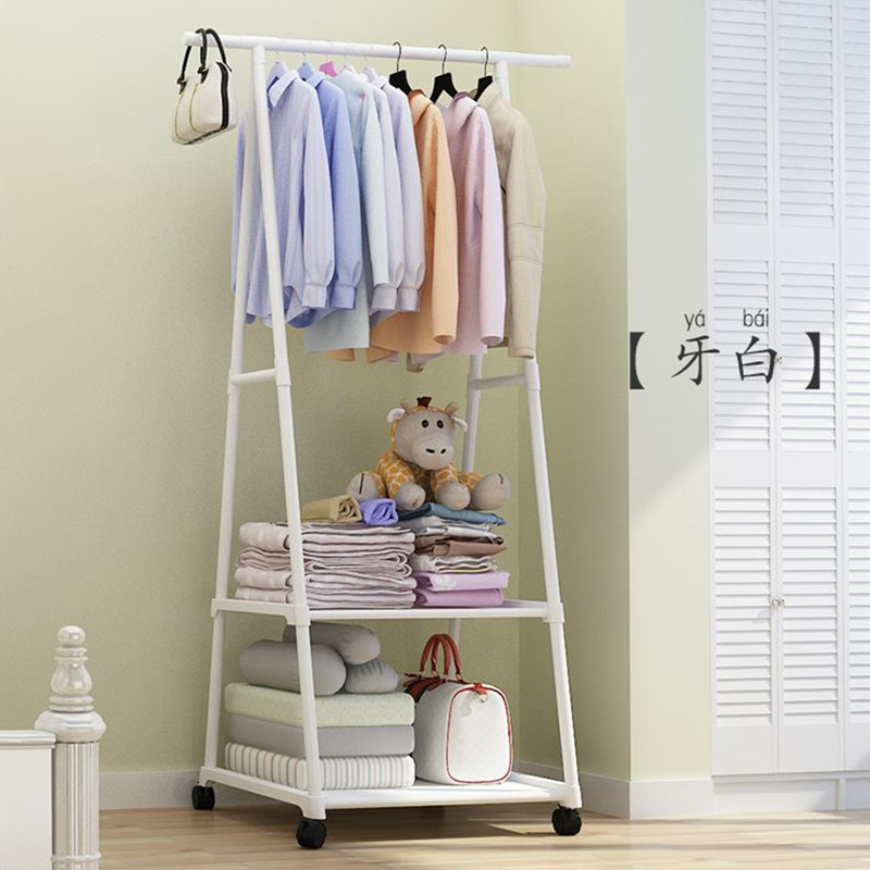 Simple coat rack Mobile  Home bedroom  floor coat display rack Triangle clothes hanger stand