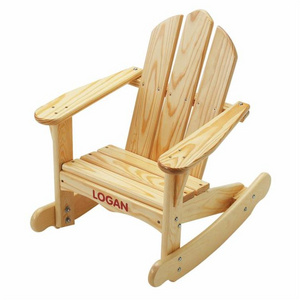 Solid Wood Adirondack Chair for Kids Child Rocking Wooden Garden Adirondack Chair