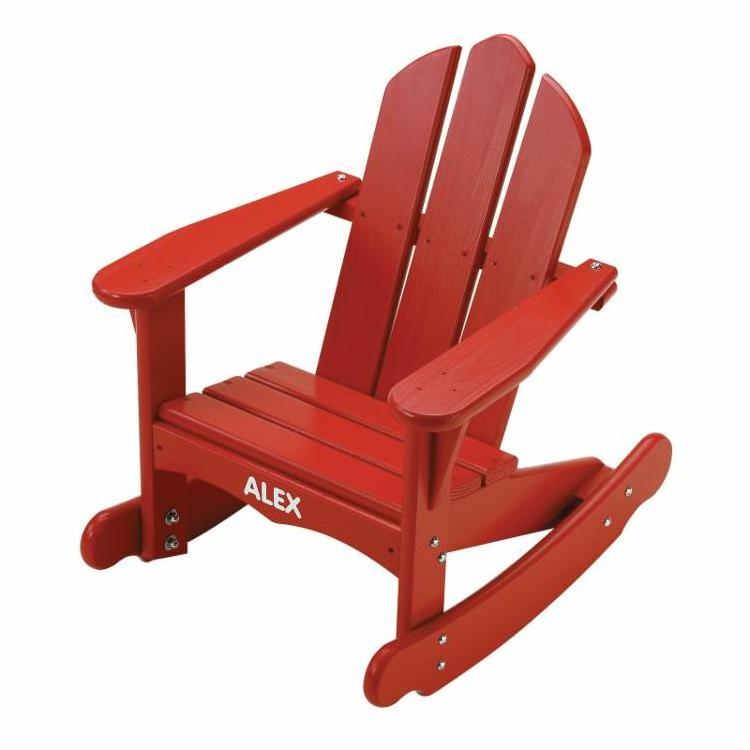 Solid Wood Adirondack Chair for Kids Child Rocking Wooden Garden Adirondack Chair