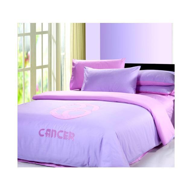 Custom made purple 100% polyester printed microfiber bed sheet bedding fabric cover