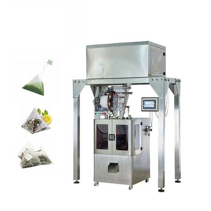 Automatic Nylon Triangle Tea Bag Packing Machine Double Chamber Small Non Woven Tea Bag Filling Ultrasonic Sealing Machine