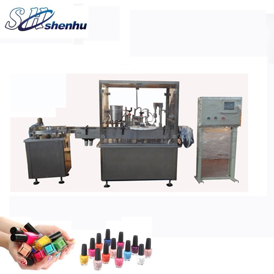 Automatic Nail Polish Filling Machine Glass Plastic Small Bottle Liquid Oil Filling and Capping Machine Labeling