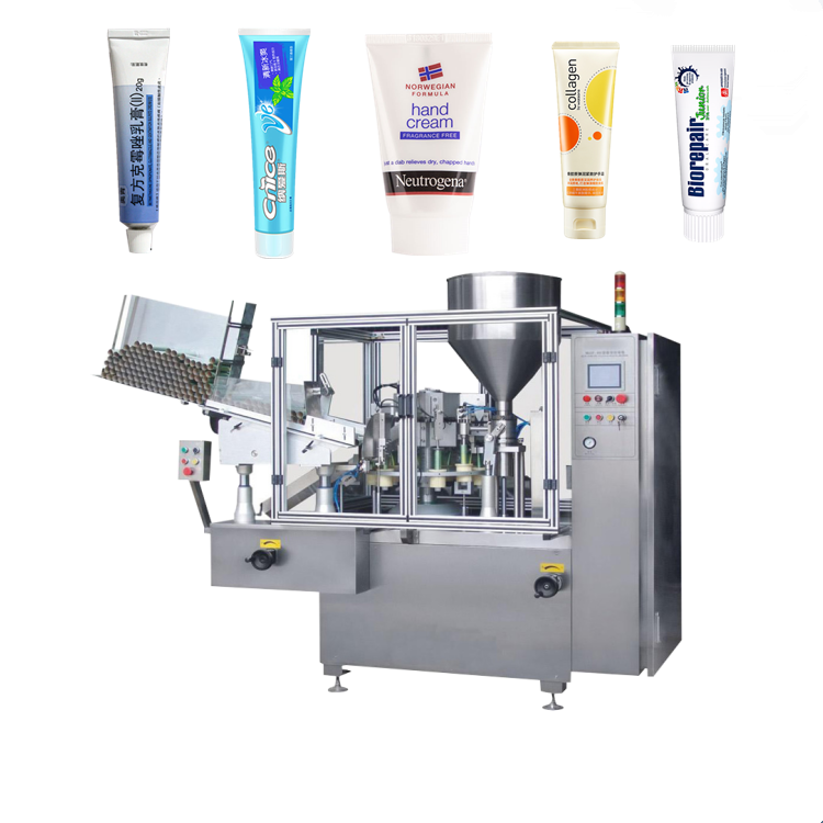 Lotion soft aluminum tube filling machine high quality tooth paste fill cosmetic cream tubes filling and sealing machine