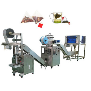 Automatic Nylon Triangle Tea Bag Packing Machine Double Chamber Small Non Woven Tea Bag Filling Ultrasonic Sealing Machine