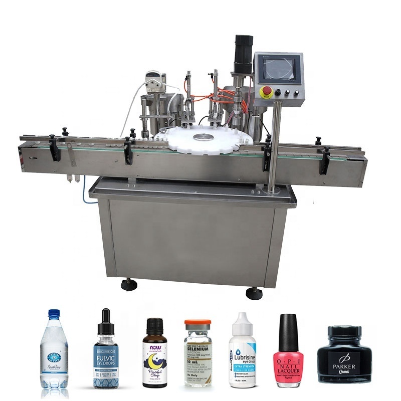 Automatic Nail Polish Filling Machine Glass Plastic Small Bottle Liquid Oil Filling and Capping Machine Labeling