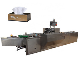 Shanghai manufacturer napkin paper box carton facial tissue packing machine