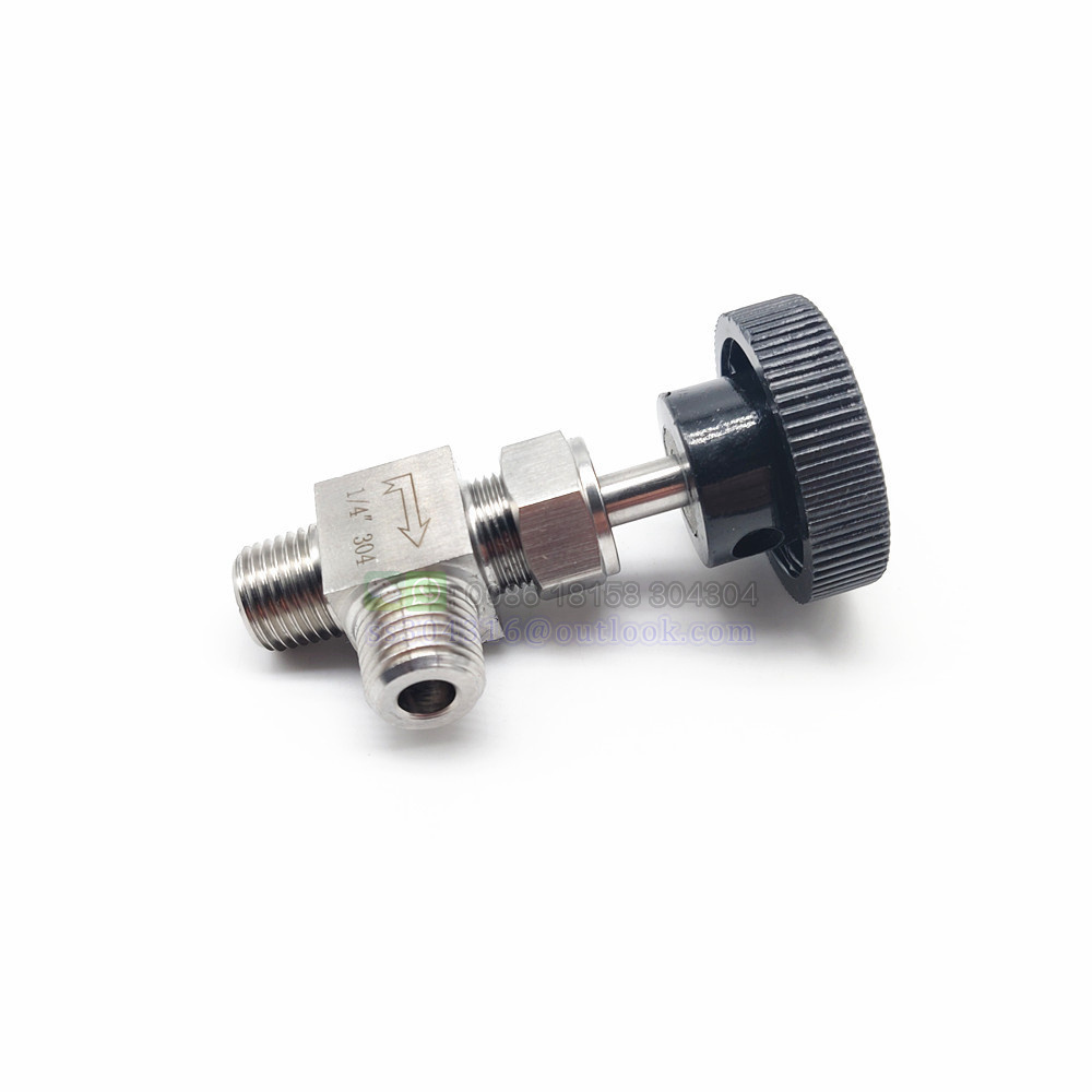 SUS304 Adjustable Right angle Needle valve 1/4