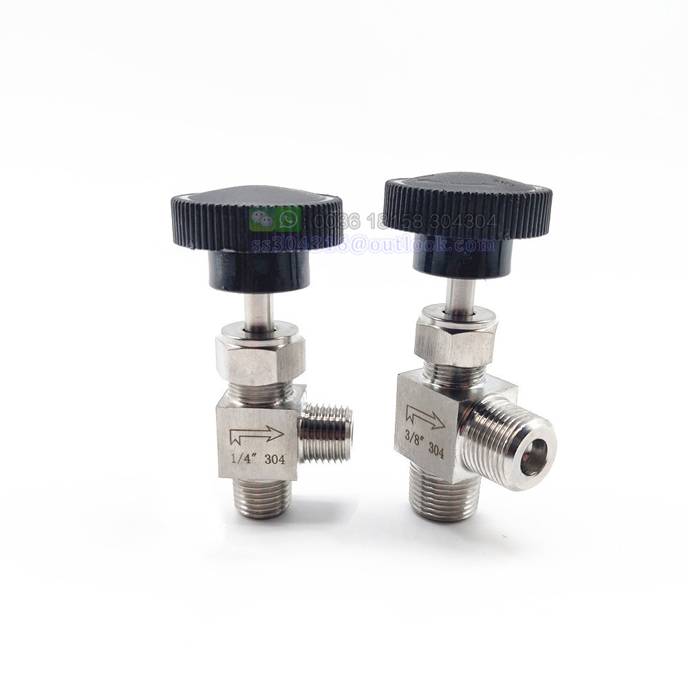 SUS304 Adjustable Right angle Needle valve 1/4