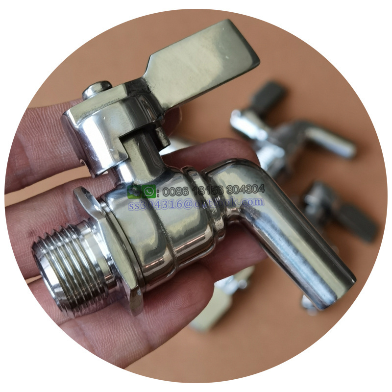 High Quality Stainless Steel Faucet Ball valve Polished Surface Bibcock Tap brew spigot wine beer tap