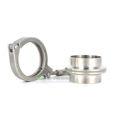 High Quality Heavy Duty Tri Clamp Ferrule with Gasket Stainless Steel Single PIN Tri Clover Clamp Fittngs