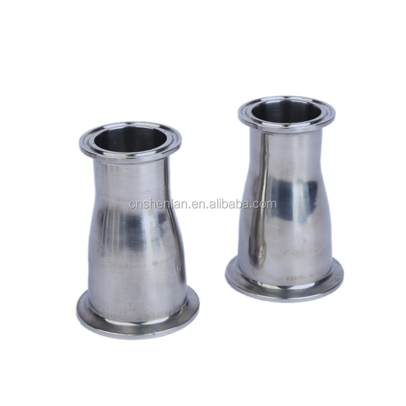 304 316L customized sanitary stainless steel Pipe Fittings mirror polished Concentric Reducer