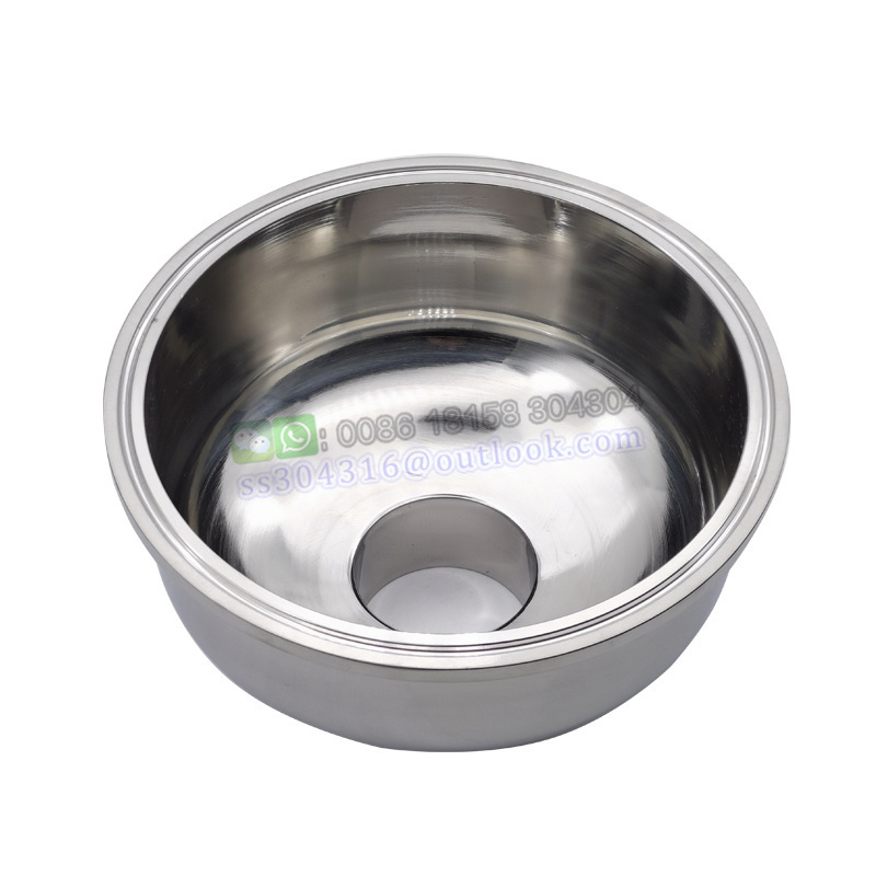 High Quality SS304 Sanitary Stainless Steel Tri-clamp Bowl Reducer with ferrule 2inch x 6inch