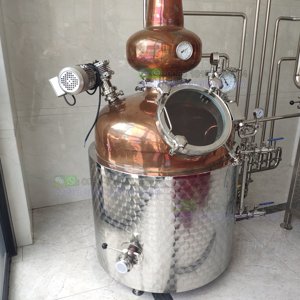 300l alcohol boiler copper pot still distillation whiskey distillery