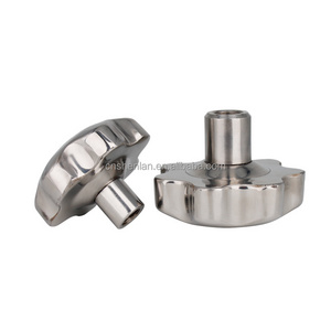 M8 M10 M12 M18 Stainless Steel Female Thread Star Knob Handles Star Shaped Through Hole Clamping Nuts Knobs Manhole Handle Wheel