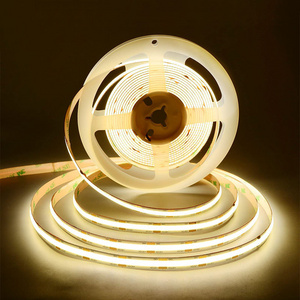 High Density high brightness IP20 12V24V 8mm width 480Leds 3000K/4000K/6500K COB Led Strip Light for Kitchen living room