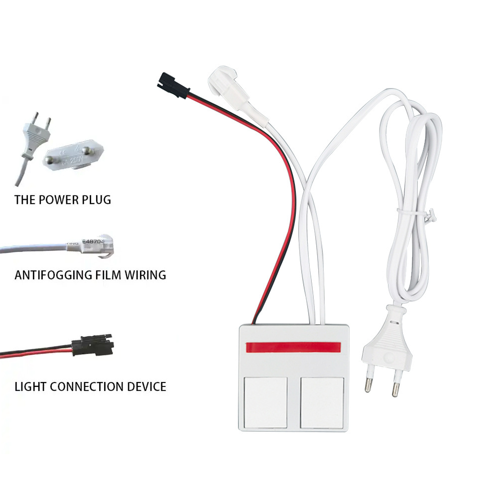 Touch Sensor Switch Stepless Dimming 12V LED Light Source Integrated Bathroom Mirror Switch 1N1NC Combination 1A Max Current