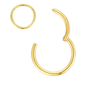 Hot Sale Hoops Septum Hoop Earring SS Nose Cuff Ring Piercing Jewelry 16G Diameter 6mm to 12mm 316L Surgical Steel Nose Rings