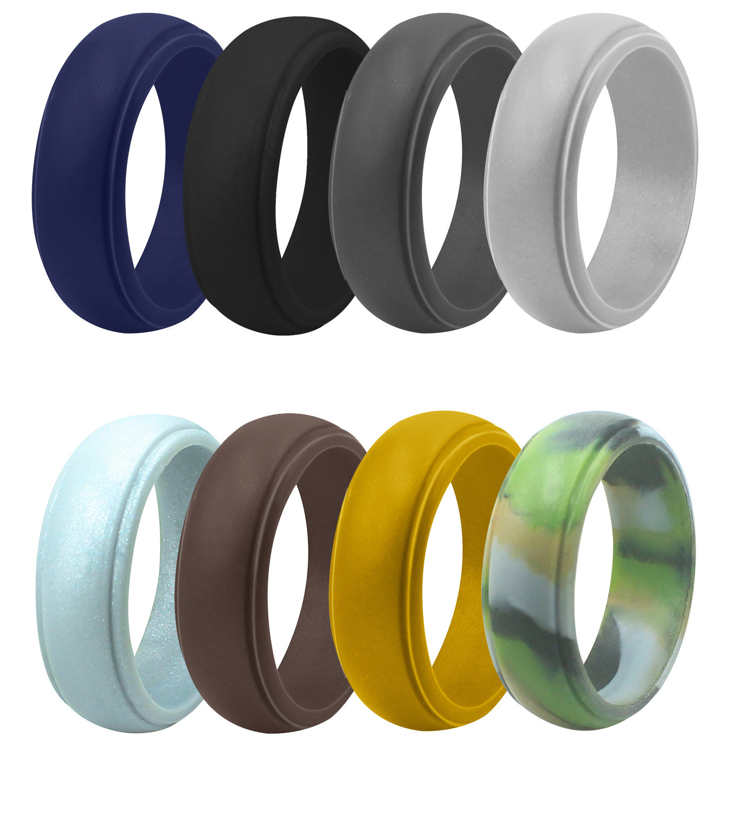 Best Selling Breathable Silicone Rubber Rings Men's Outdoor Sports Ring Step Edge Airflow Inner Grooves Design