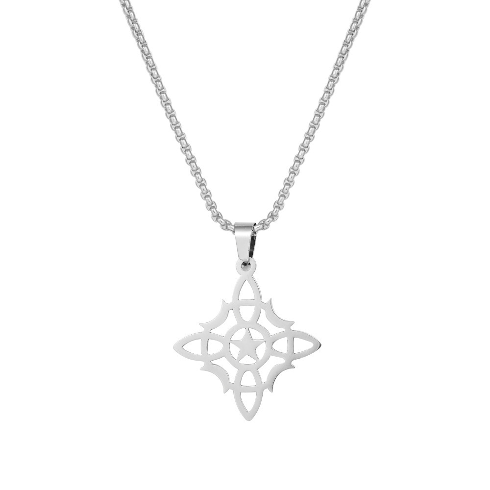 New Ethnic Trend Quartet Celtic Knot Pendant Necklace Cross Irish Knot Pendant Necklace for Men