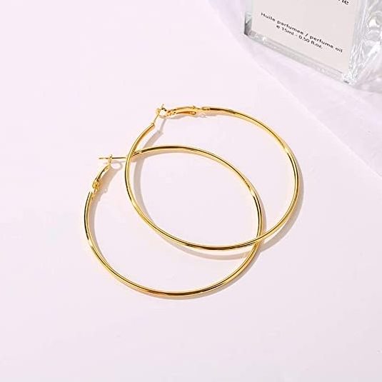 2024 Stainless Steel Earrings Geometric Hoops Gold Plated Rose Gold Plated Silver Big Hoop Earrings for Women