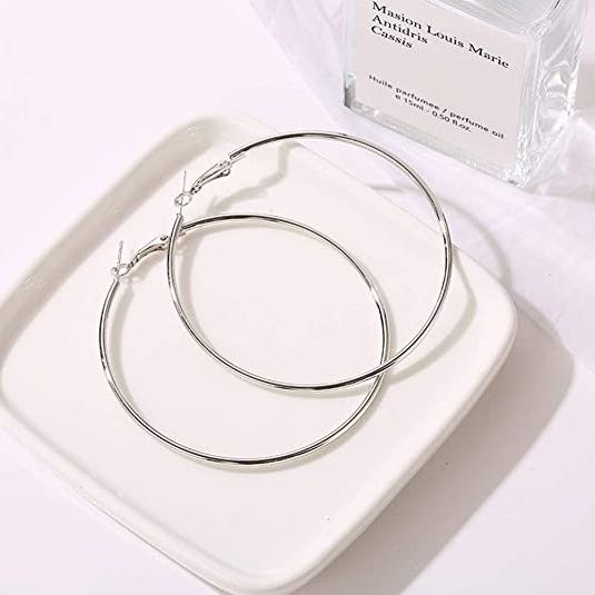 2024 Stainless Steel Earrings Geometric Hoops Gold Plated Rose Gold Plated Silver Big Hoop Earrings for Women