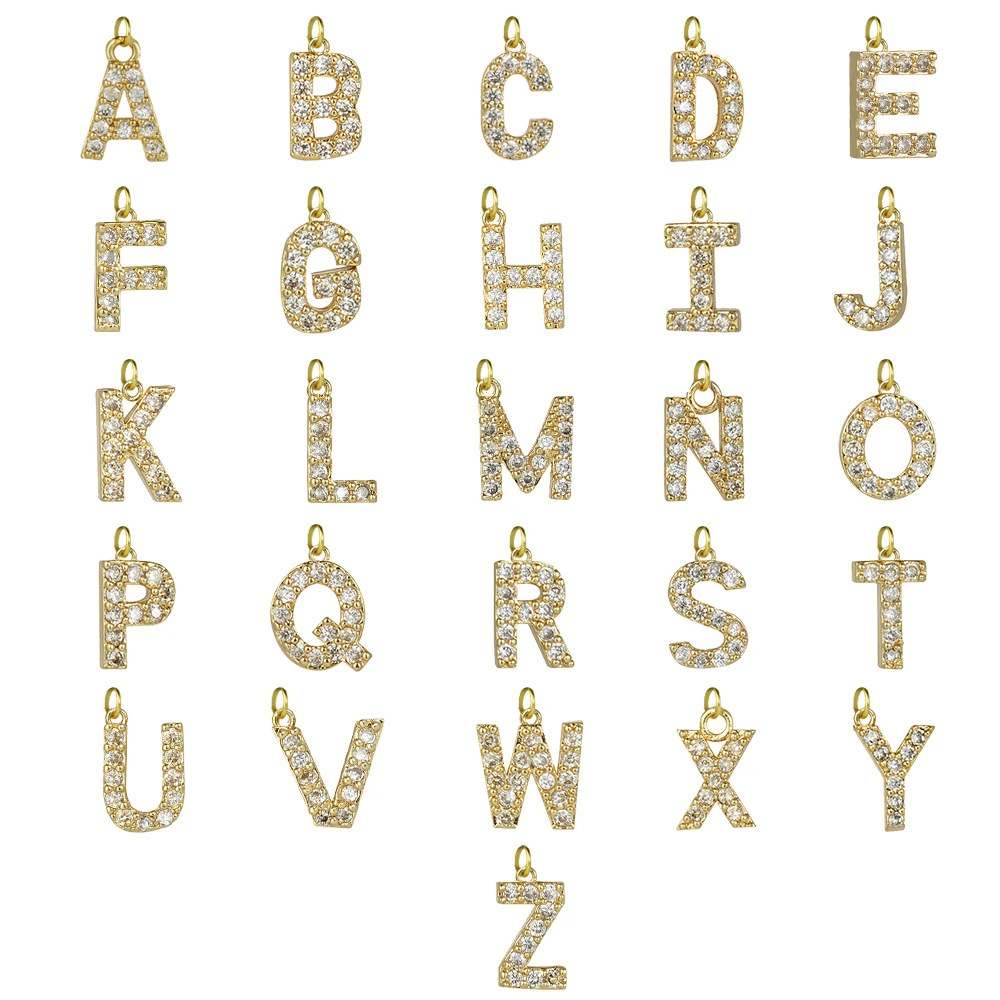 2024 Fashion Gold Paper Clip Chain Diamond Initial Letter Bracelet alloy Word Bracelets for Women Girls