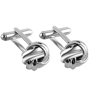 Twist Cufflink Brass Silver Knot Cuff Links Cuff Links Cufflinks Men's Suit Business Dress Shirt Button Cufflinks for Mens