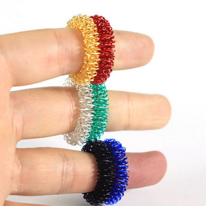 SC Wholesale Mini Spring Anti Anxiety Fidget Rings Toys Promote Blood Circulation Acupuncture Finger Massage Rings Women Men