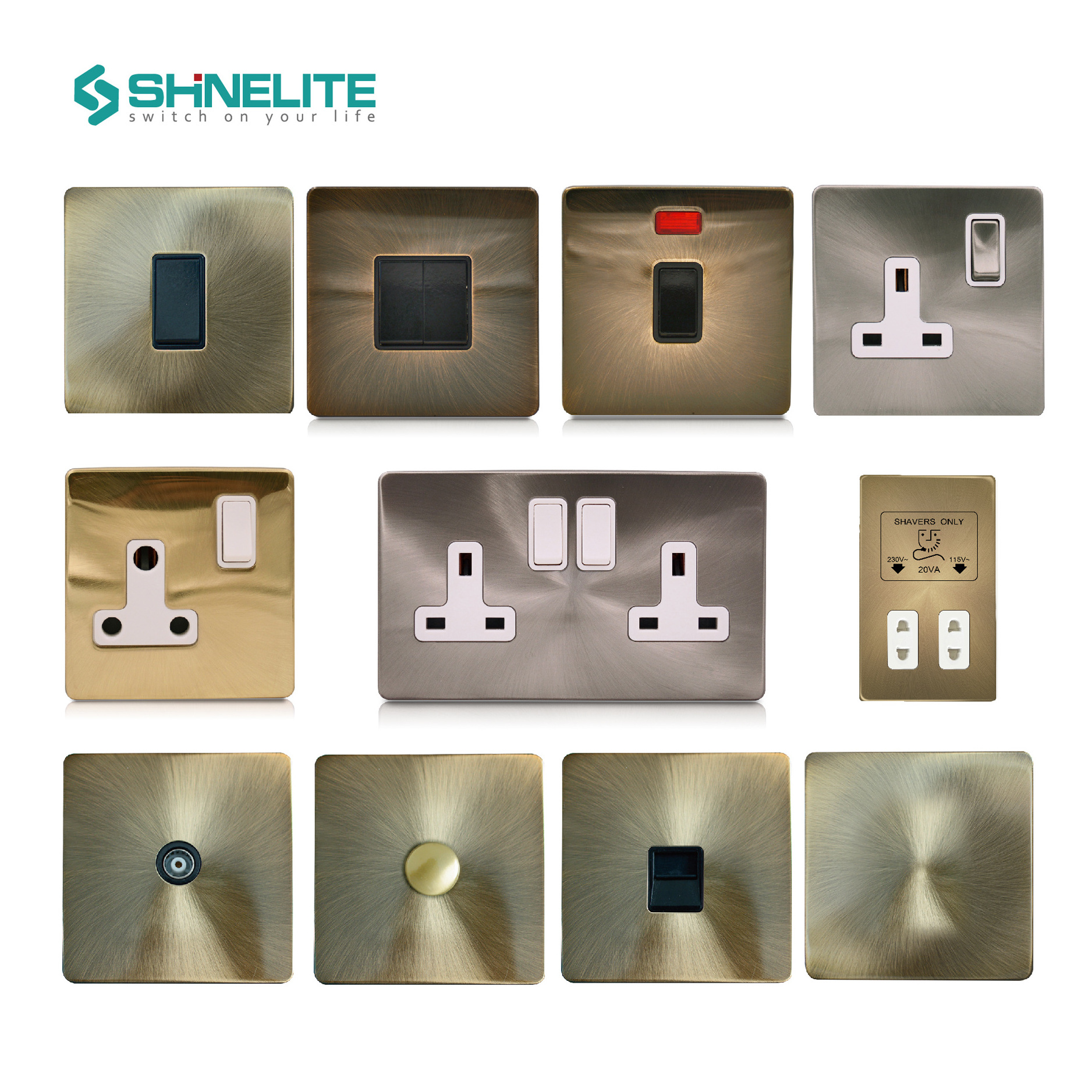 Electrical Switch Modern UK Light Switch 1 Gang 1 Way Switch