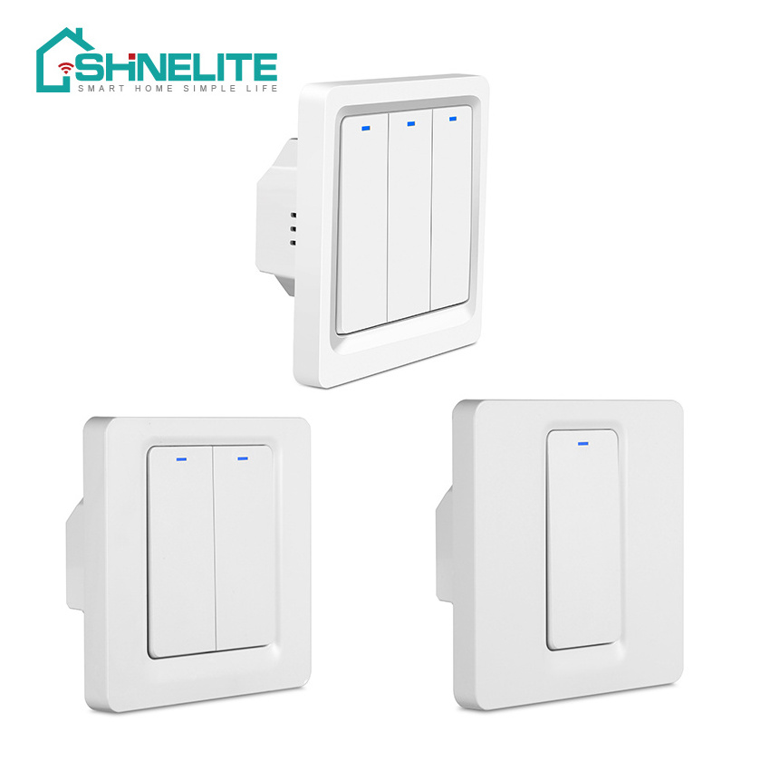 2024 EU UK Zigbee Tuya Wifi Smart Wall Switches Home Light Touch Switch  Dimmer  4 Gang Factory Price