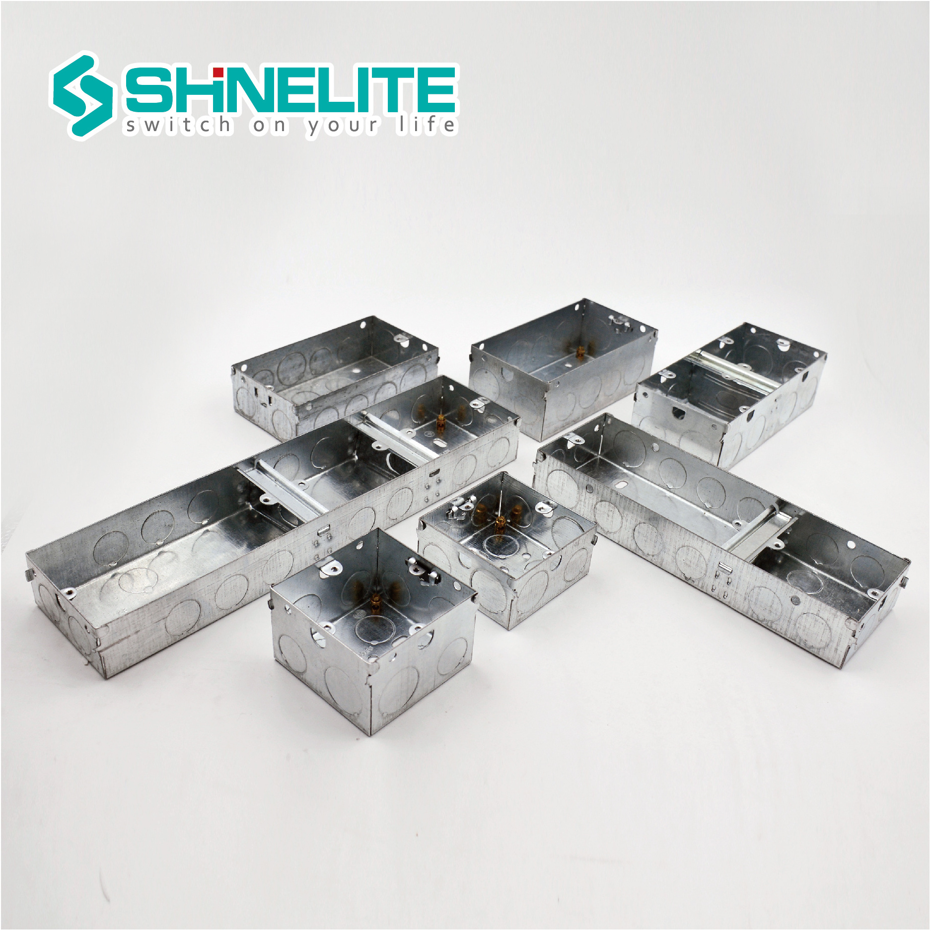 2024 Galvanized steel 3x3 3x6 metal box Switch Box with CE Certificate stainless steel metal cable socket&switch outlet box