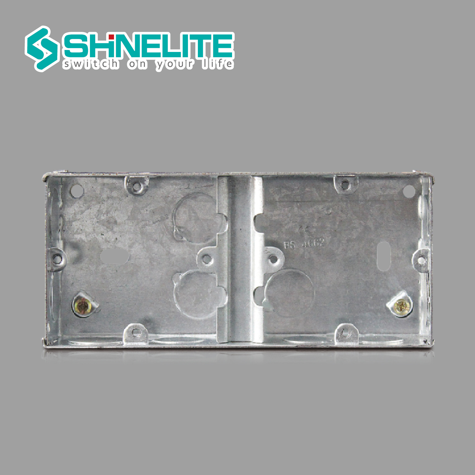 2024 Galvanized steel 3x3 3x6 metal box Switch Box with CE Certificate stainless steel metal cable socket&switch outlet box