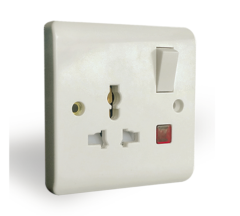 CE CB 10A 2 Gang 1 Way Electric Light Switch