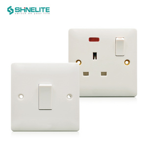 GCC CE CB Bakelite Wall Switch Classic Small Button Slim Design Ultra-thin 10A Light Switches  Electrical Switch Multi Socket