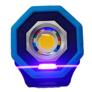 20W 2000+ Lumen High CRI 95 COB LED Handheld Hexagonal Lights For Car Detailing Painting Swivel Finder With 5W UV 395NM Curing