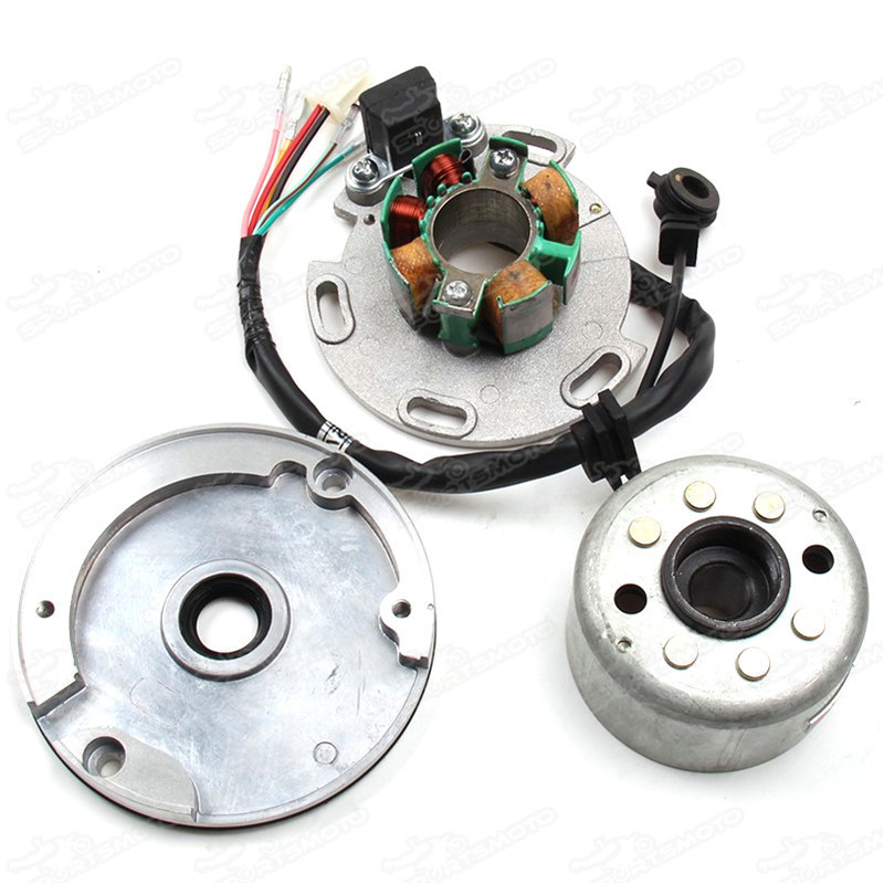 Lifan 150cc 8 coil Stator and Magneto Housing For Horizontal Motor Engine Dirt Pit Bike Parts Racing Stator Rotor Kit