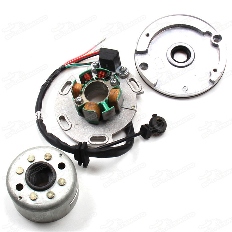 Lifan 150cc 8 coil Stator and Magneto Housing For Horizontal Motor Engine Dirt Pit Bike Parts Racing Stator Rotor Kit