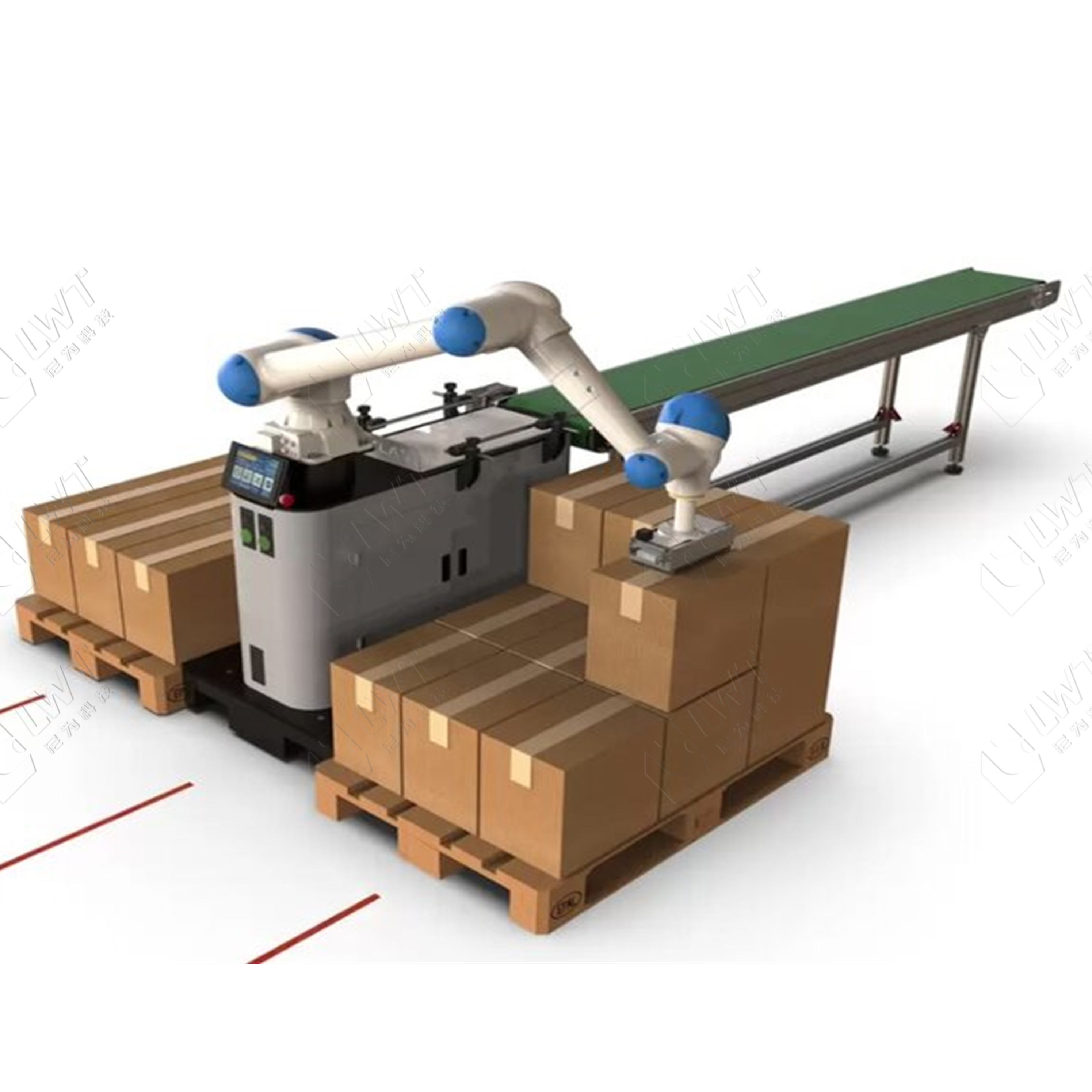 Automatic Cobot Palletizer Carton Case Bag Collaborative Robot Palletizer Stacking Machine Discount Price