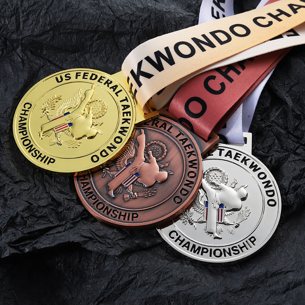 Custom Made Medals 2d 3D Competition Award Medals Sports Metal Logo Gold Boxing Judo Jiu Jitsu Taekwondo Karate Medal