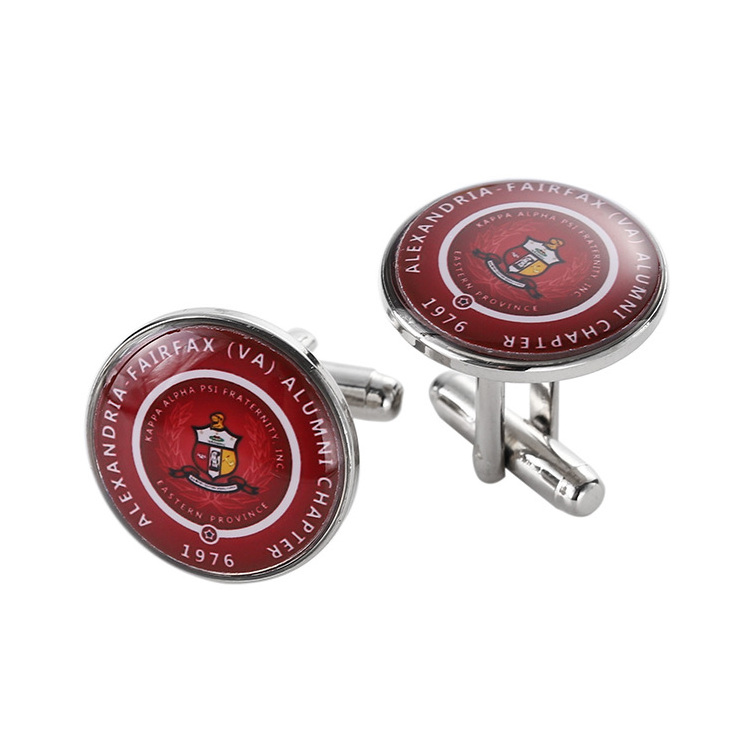 Your Own Design Personalised Cufflinks 3D Zinc Alloy Metal Cufflinks Silver Resin Epoxy Cufflinks for Men Luxury Presents