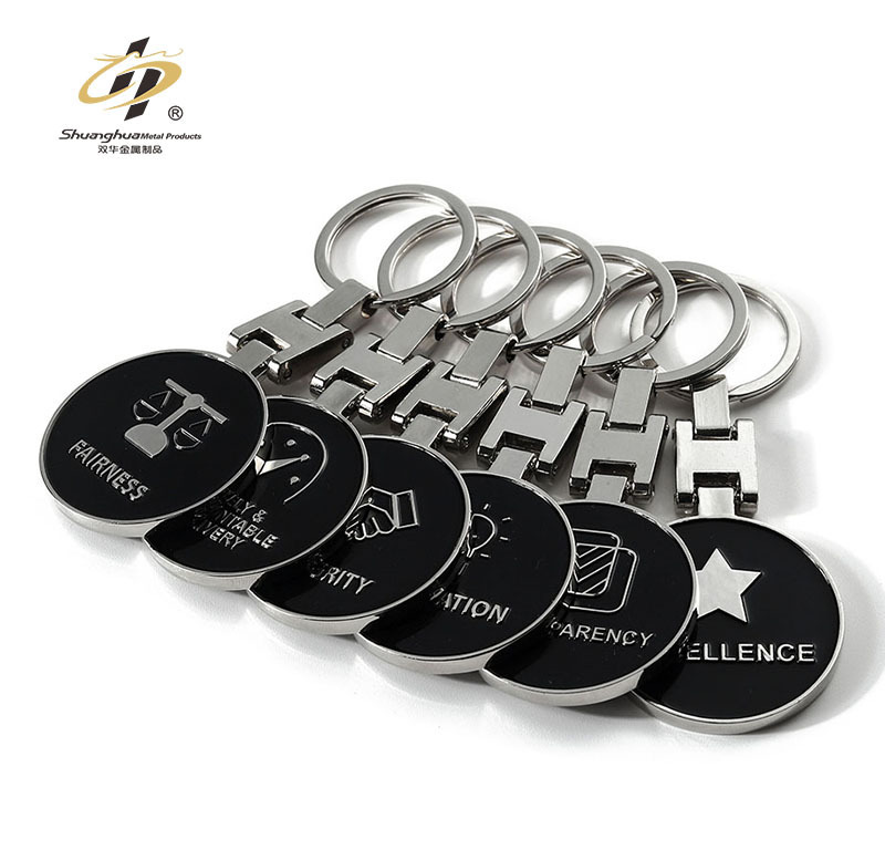 Wholesale Keychain Custom Company Logo Name Car Key Chain Letter Keyring Stainless Steel Designer Keychain for Souvenir Gifts