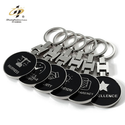 Wholesale Keychain Custom Company Logo Name Car Key Chain Letter Keyring Stainless Steel Designer Keychain for Souvenir Gifts