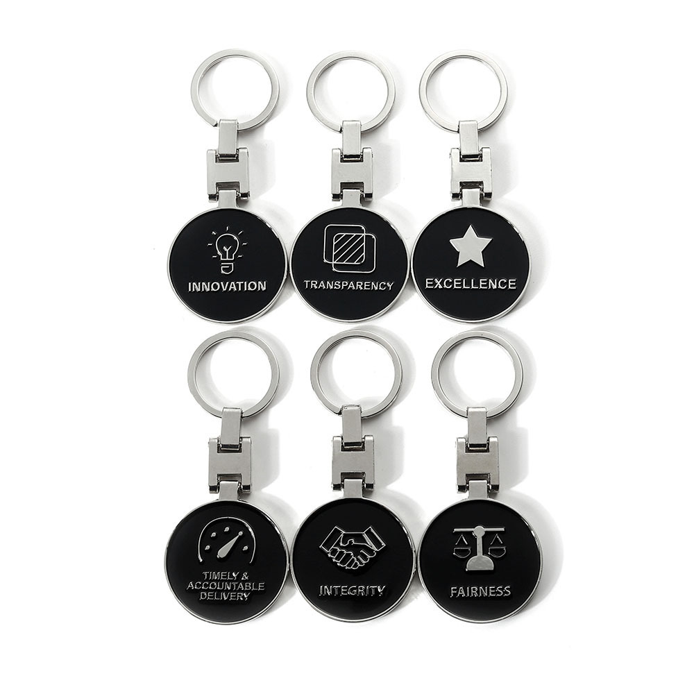 Wholesale Keychain Custom Company Logo Name Car Key Chain Letter Keyring Stainless Steel Designer Keychain for Souvenir Gifts