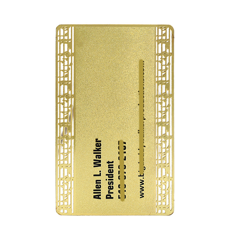 Custom Luxury Brushed Gold Sliver Black Metal Business Cards Pink 3d Anime Metal Cards for Laser Engraving