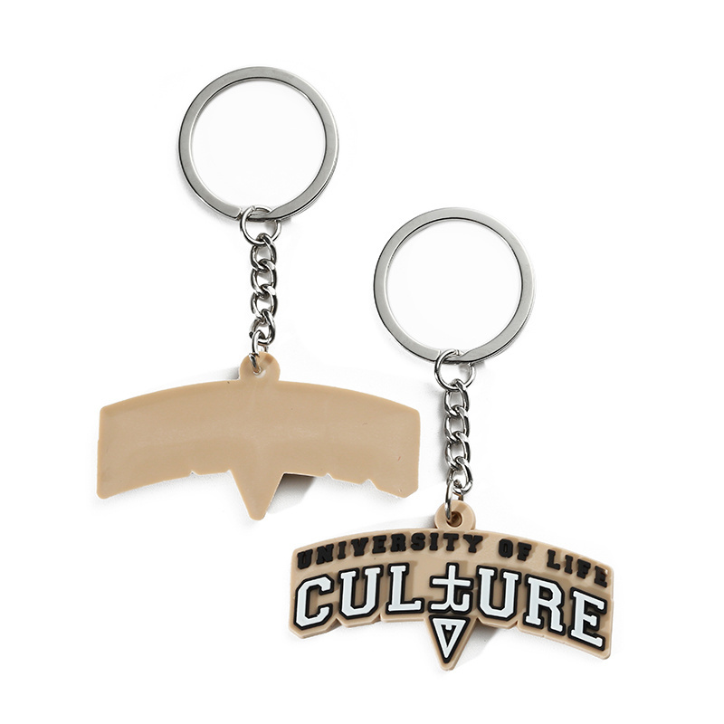 Custom 2d 3D Rubber Key Chains Promotion Gift Custom Pvc Keychain Your Logo Letter Soft Pvc Rubber Keychain Keyring