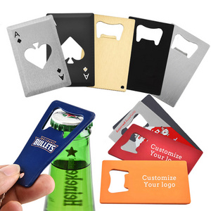 Sublimation Blank Stainless Steel Bottle Opener Laser Engraved Wallet Sized Peach A Beer Opener Custom Credit Card Bottle Opener