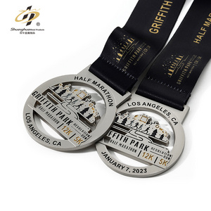 Wholesale Cheap Custom Medal Awards Die Casting Zinc Alloy Matt Nickel 5k 12k Run Marathon Medal Manufacturer of Medals