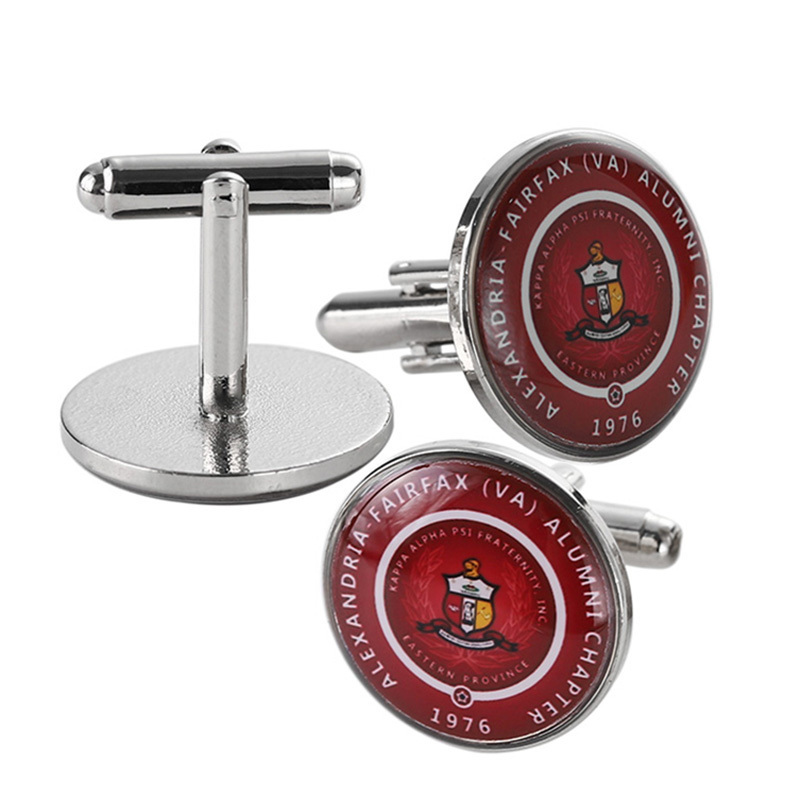 Your Own Design Personalised Cufflinks 3D Zinc Alloy Metal Cufflinks Silver Resin Epoxy Cufflinks for Men Luxury Presents