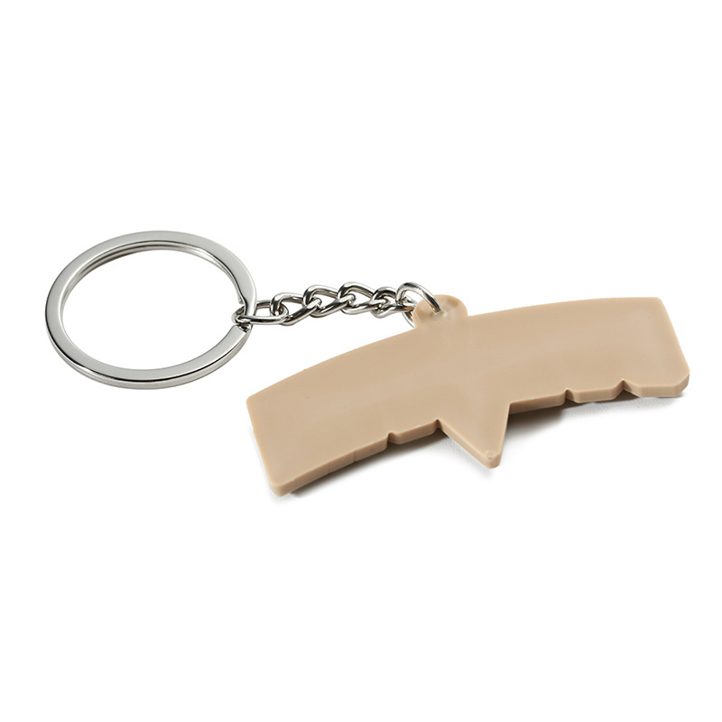 Custom 2d 3D Rubber Key Chains Promotion Gift Custom Pvc Keychain Your Logo Letter Soft Pvc Rubber Keychain Keyring