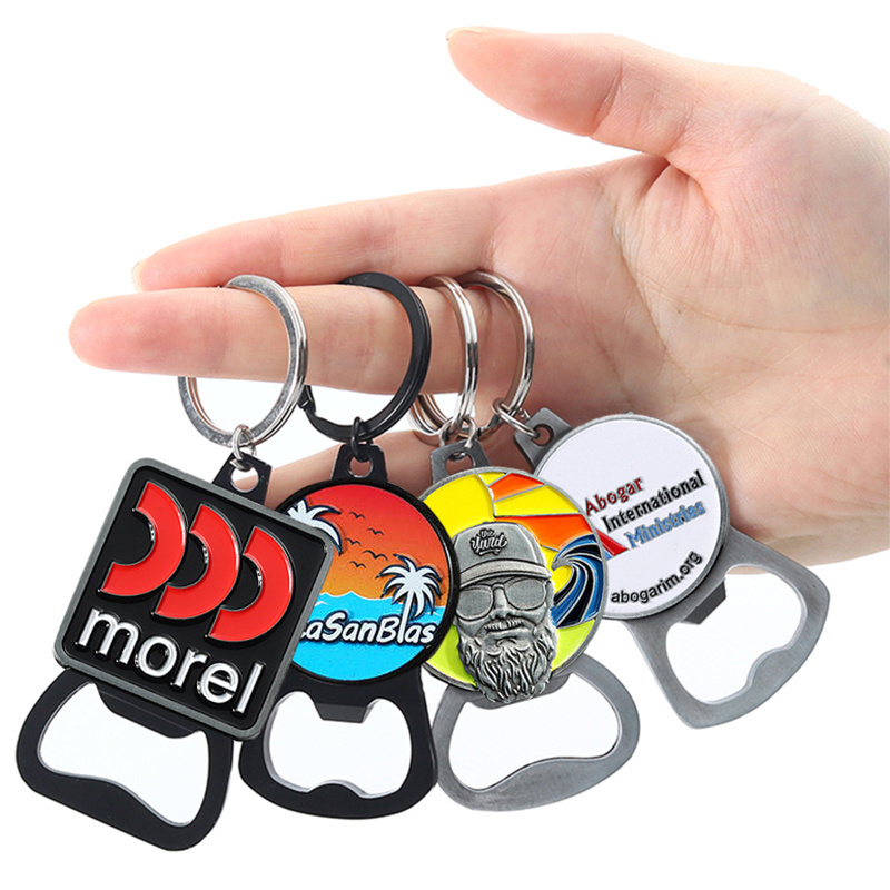 No Moq Bottle Opener Key Chain Beer Wine Bottle Opener Key Rings Key Holder Enamel Keychain Bottle Opener Custom Logo